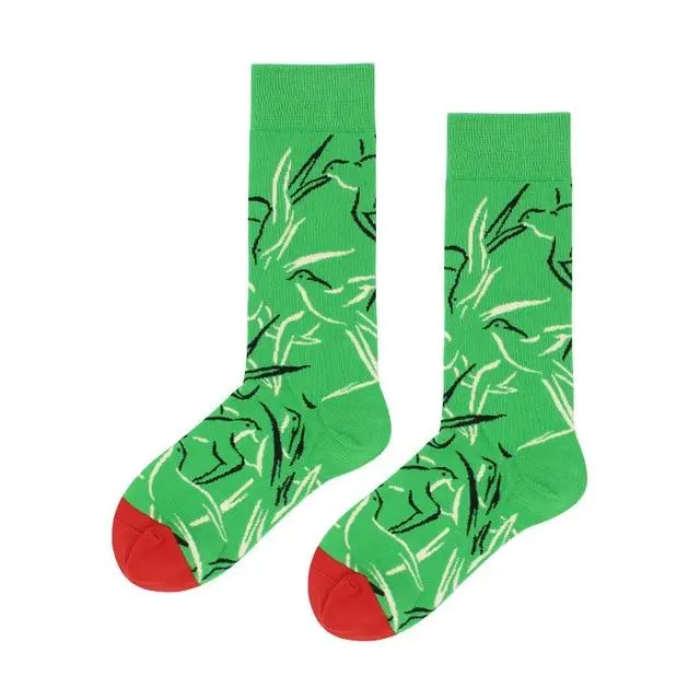 Cotton Happy Socks Women Swan Peace Pigeon Bird Animal Socks Man Colorful Picasso Art Socks Primitive Tribe Crazy Men Sock Funny 10