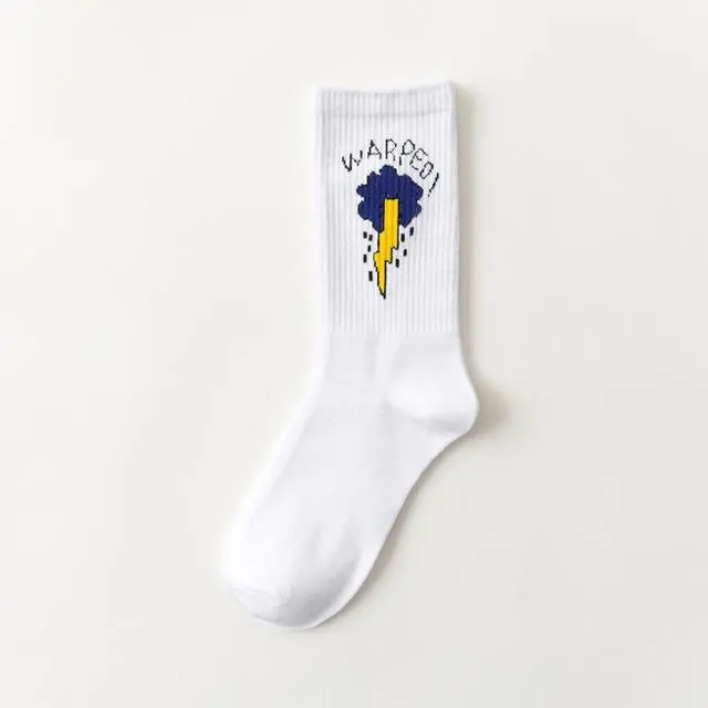 Creative High Quality Fashion Men Hip Hop Cotton Unisex Harajukumen's Happy Socks Funny Skate Socks 14