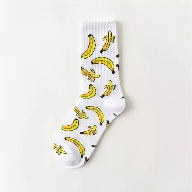 Creative High Quality Fashion Men Hip Hop Cotton Unisex Harajukumen's Happy Socks Funny Skate Socks 14