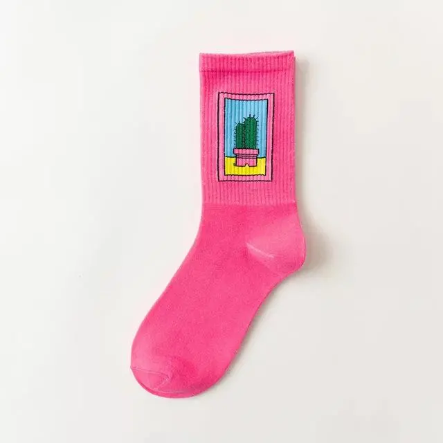 Creative High Quality Fashion Men Hip Hop Cotton Unisex Harajukumen's Happy Socks Funny Skate Socks 15