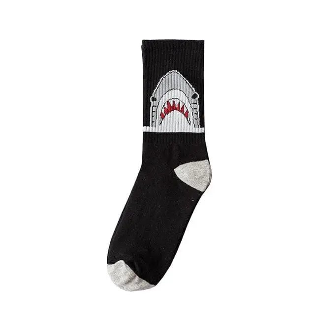 Creative High Quality Fashion Men Hip Hop Cotton Unisex Harajukumen's Happy Socks Funny Skate Socks 21
