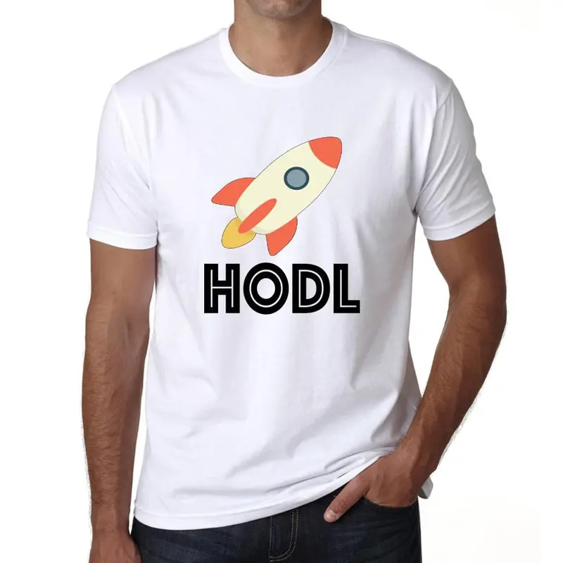 Crypto-Themed ‘HODL to the Moon’ Graphic Tee – Satirical Trader Apparel