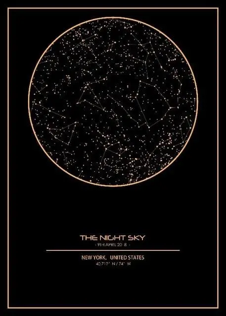 Custom Night Sky Map Print Personalized Map Of The Star Canvas Art Poster Painting Wall Art Home Decor For Living Room Unframed 4
