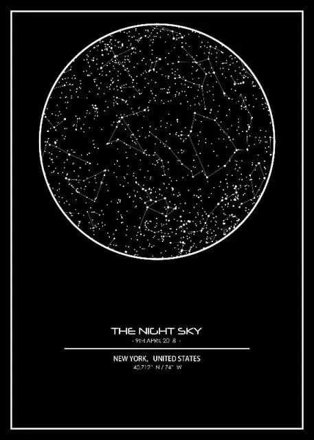 Custom Night Sky Map Print Personalized Map Of The Star Canvas Art Poster Painting Wall Art Home Decor For Living Room Unframed 9