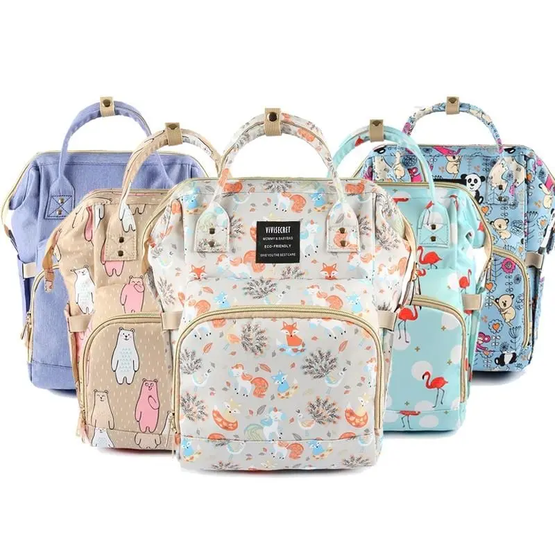 Diaper Bag Backpack For Moms Waterproof Large Capacity Stroller Organizer Lequeen Mommy Maternity Bags Nappy Changing Baby Bag 1