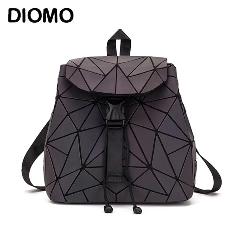 Diomo Small Backpack Women Holographic Sequin Female Backpacks For Teenage Girls Bagpack Drawstring Bag Designer Korean Style 1