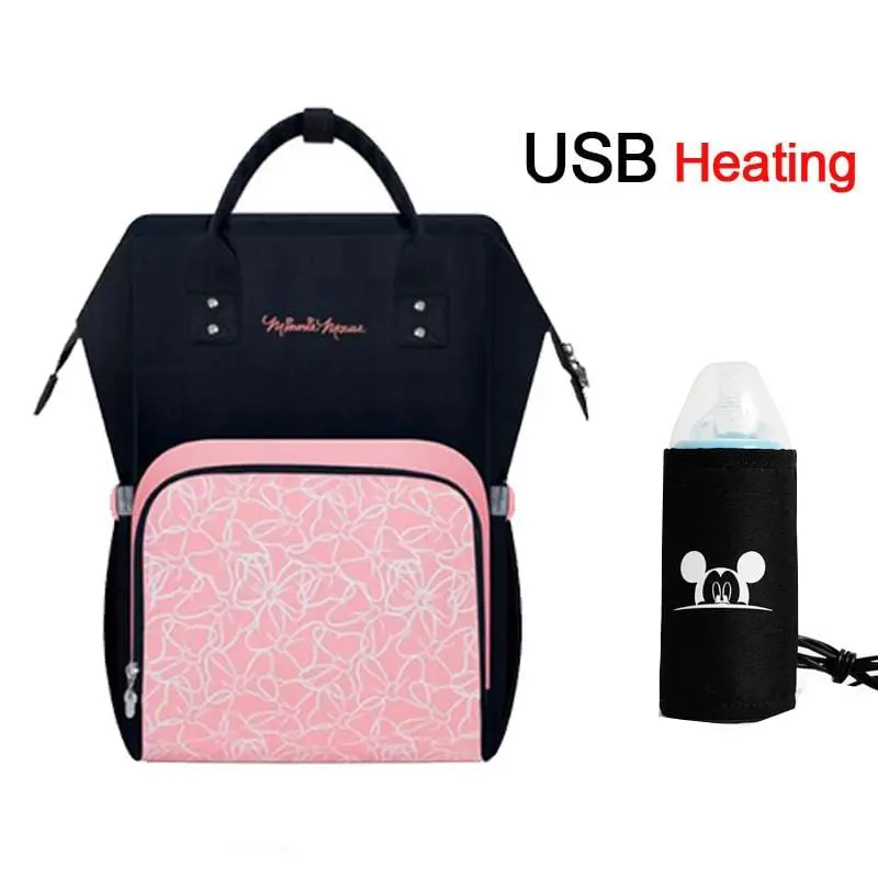 Disney Diaper Bag Maternity Nappy Backpack Large Capacity Nursing Travel Backpack Heat Preservation Diaper Bag Backpack 1