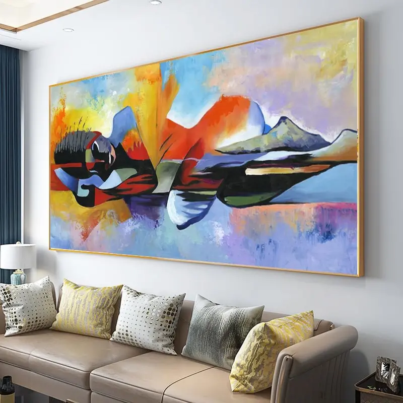 Drop Shipping Larger Lord Buddha Abstract Oil Painting Buddha Canvas Religious Poster Print Wall Art Pictures For Living Room 1