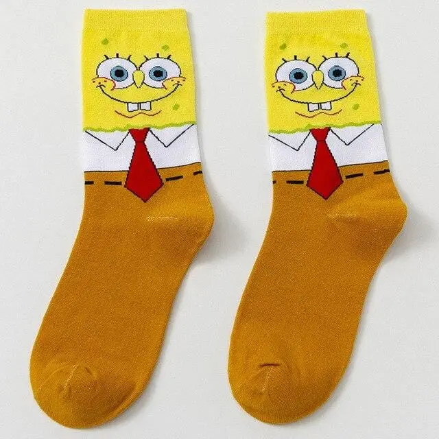 Fashion Cotton Personality Cartoon Character Socks Men And Women Casual Socks Unisex Harajuku Creative Hip Hop Skateboard Socks 4