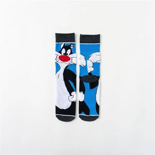 Fashion Cotton Personality Cartoon Character Socks Men And Women Casual Socks Unisex Harajuku Creative Hip Hop Skateboard Socks 8