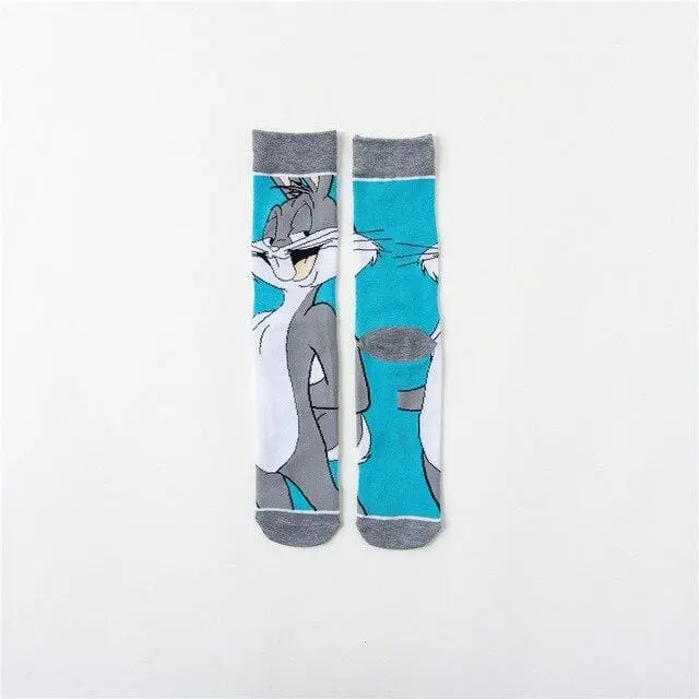 Fashion Cotton Personality Cartoon Character Socks Men And Women Casual Socks Unisex Harajuku Creative Hip Hop Skateboard Socks 8