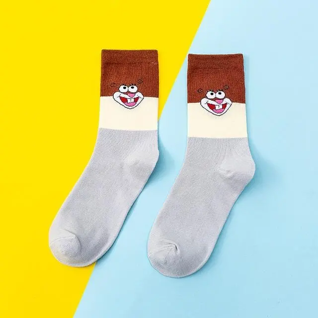 Fashion Cotton Personality Cartoon Character Socks Men And Women Casual Socks Unisex Harajuku Creative Hip Hop Skateboard Socks 9