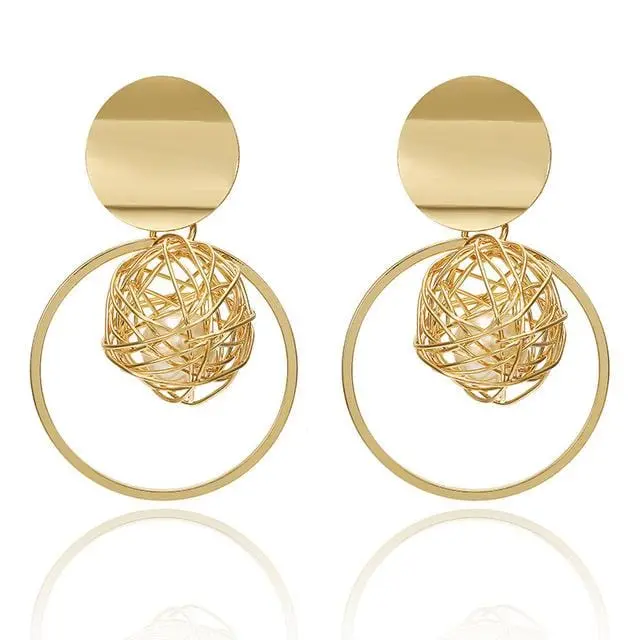 Fashion Statement Earrings 2019 Big Geometric Earrings For Women Hanging Dangle Earrings Drop Earing Modern Jewelry 16