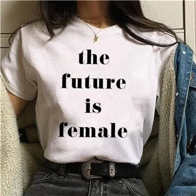 Feminist Graphic T-Shirt – Empowerment-Themed Streetwear Top with Grunge Aesthetic