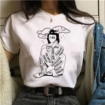 Feminist Graphic T-Shirt – Empowerment-Themed Streetwear Top with Grunge Aesthetic