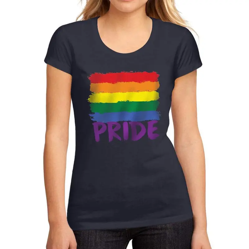 Femme Graphique Tee Shirt Lgbt Pride French Marine 1
