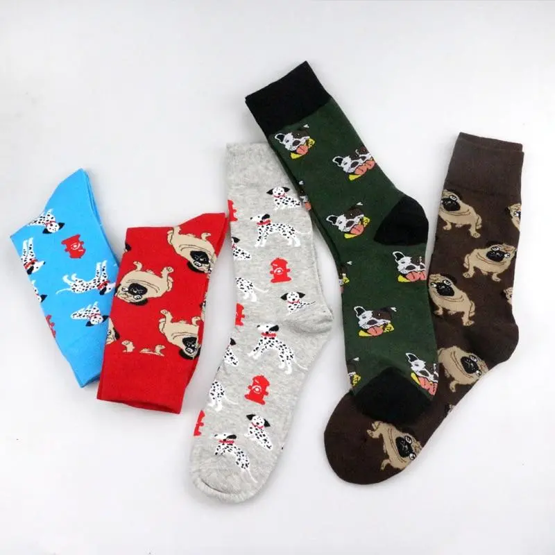 Funky Dog,Pet,Pug,Shiba Inu,Beagle,Buldog Socks Novelty Hosiery Women Ladies Socks Men Unisex Winter Cotton Happy Socks Female 1