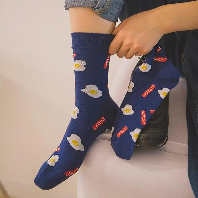 Funny Bat Vinyl Records Banana Men Women Crew Socks Casual Harajuku Dress Business Designer Brand Skate Long Fashion Funky 5