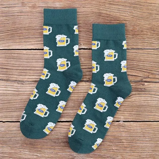 Funny Bat Vinyl Records Banana Men Women Crew Socks Casual Harajuku Dress Business Designer Brand Skate Long Fashion Funky 7