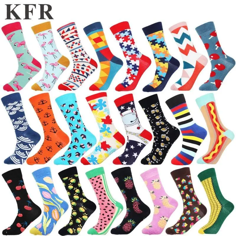 Funny Cute Happy Socks Womens Men Colour Crew Cotton Short With Print Casual Harajuku Designer Art Female Fashion Socks Summer 1
