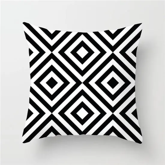 Fuwatacchi Geometric Pattern Cushion Cover Black White Soft Throw Pillow Cover Decorative Sofa Pillow Case Pillowcase Christmas 14
