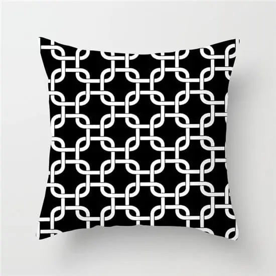Fuwatacchi Geometric Pattern Cushion Cover Black White Soft Throw Pillow Cover Decorative Sofa Pillow Case Pillowcase Christmas 15