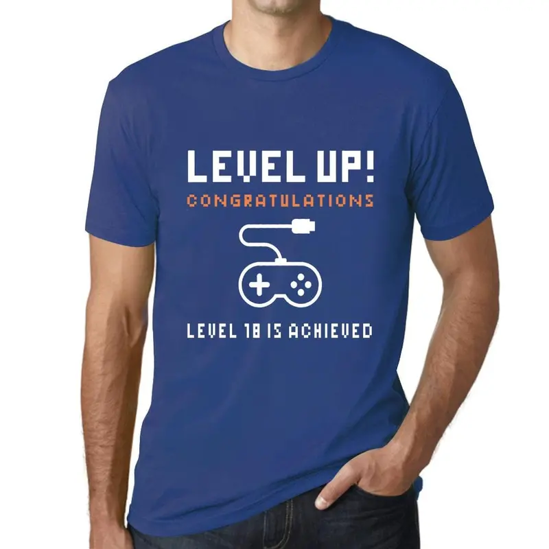 Gamer-Inspired T-Shirt: ‘Level Up! Achievement Unlocked’ – Pop-Culture Motivational Wear
