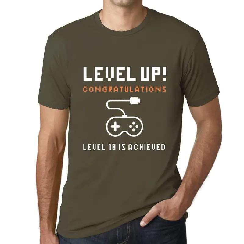 Gamer-Inspired T-Shirt: ‘Level Up! Achievement Unlocked’ – Pop-Culture Motivational Wear