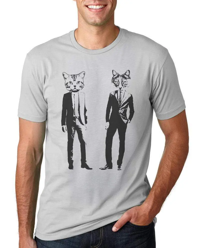 Graphic Mens Tshirt Funny Cat Tee Cat Lover Gift 1
