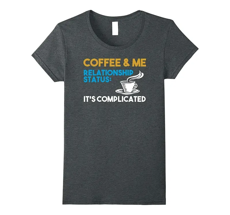 Graphic T-Shirt Coffee Lover T-Shirt Funny Coffee Relationship Shirts Wowen 4