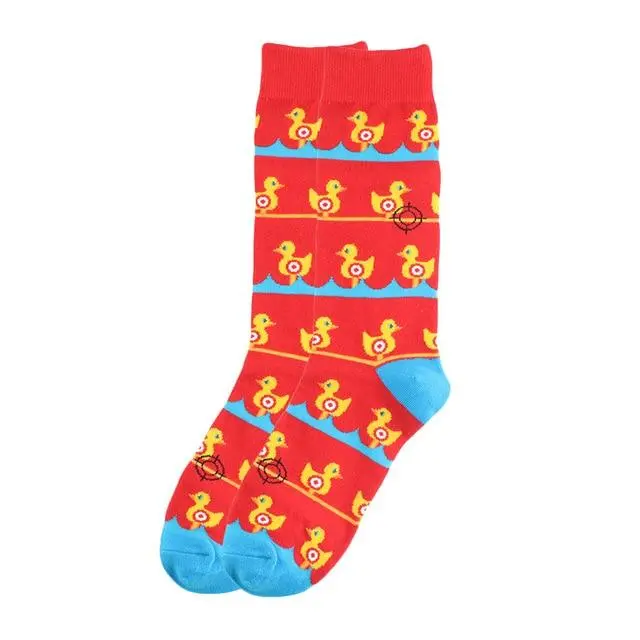 Happy Socks Fashion Hip Hop Skateboard Socks Cotton Cartoon Shark Pig Dog Food Hamburger Pizza Sushi Funny Men Women Calcetines 21