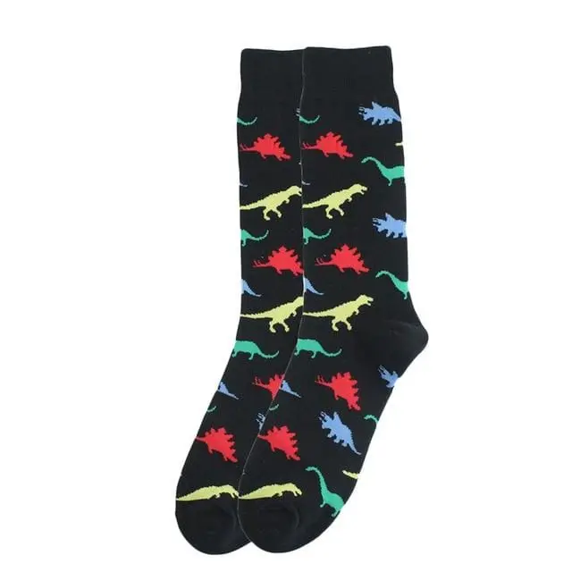 Happy Socks Fashion Hip Hop Skateboard Socks Cotton Cartoon Shark Pig Dog Food Hamburger Pizza Sushi Funny Men Women Calcetines 21