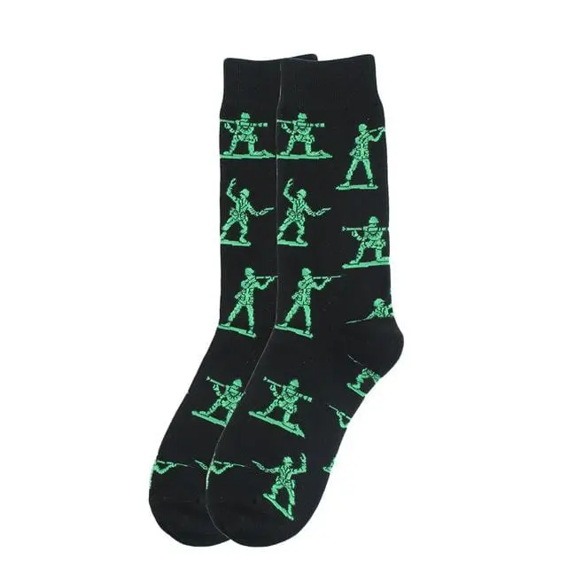 Happy Socks Fashion Hip Hop Skateboard Socks Cotton Cartoon Shark Pig Dog Food Hamburger Pizza Sushi Funny Men Women Calcetines 32