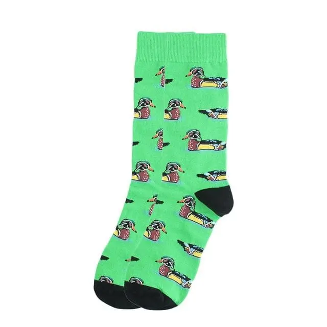 Happy Socks Fashion Hip Hop Skateboard Socks Cotton Cartoon Shark Pig Dog Food Hamburger Pizza Sushi Funny Men Women Calcetines 34