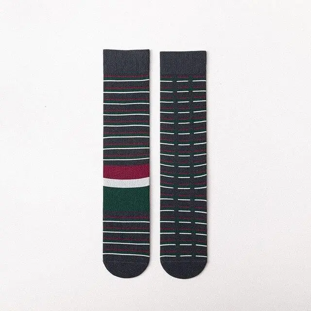 Happy Socks Men Funny Socks Art Harajuku Streetwear Korean Fuzzy Socks Women Men Asymmetrical Knee Socks Print Christmas Socks 10