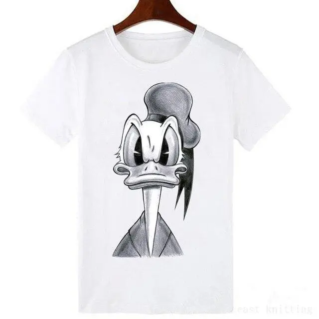 Harajuku Graphic Tee – Casual Short-Sleeve Cotton Top for Women