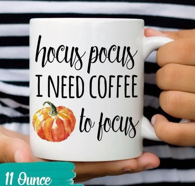 Hocus Pocus Mug I Need Coffee To Focus Mugs Fall Halloween Cup Pumpkin Gift 3