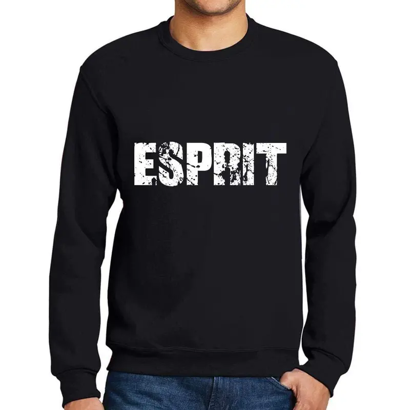 Homme Imprimé Graphique Sweat-Shirt Popular Words Esprit Noir Profond 1