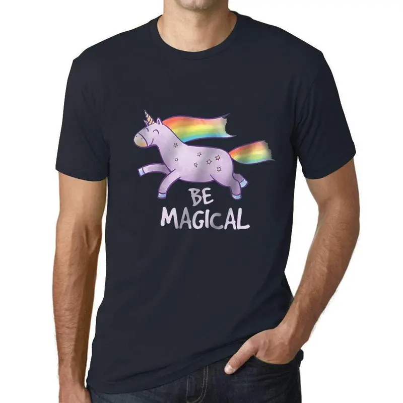 Homme T-Shirt Graphique Be Magical Unicorn Marine 1