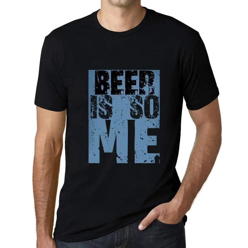 Homme T-Shirt Graphique Beer Is So Me Noir Profond 1