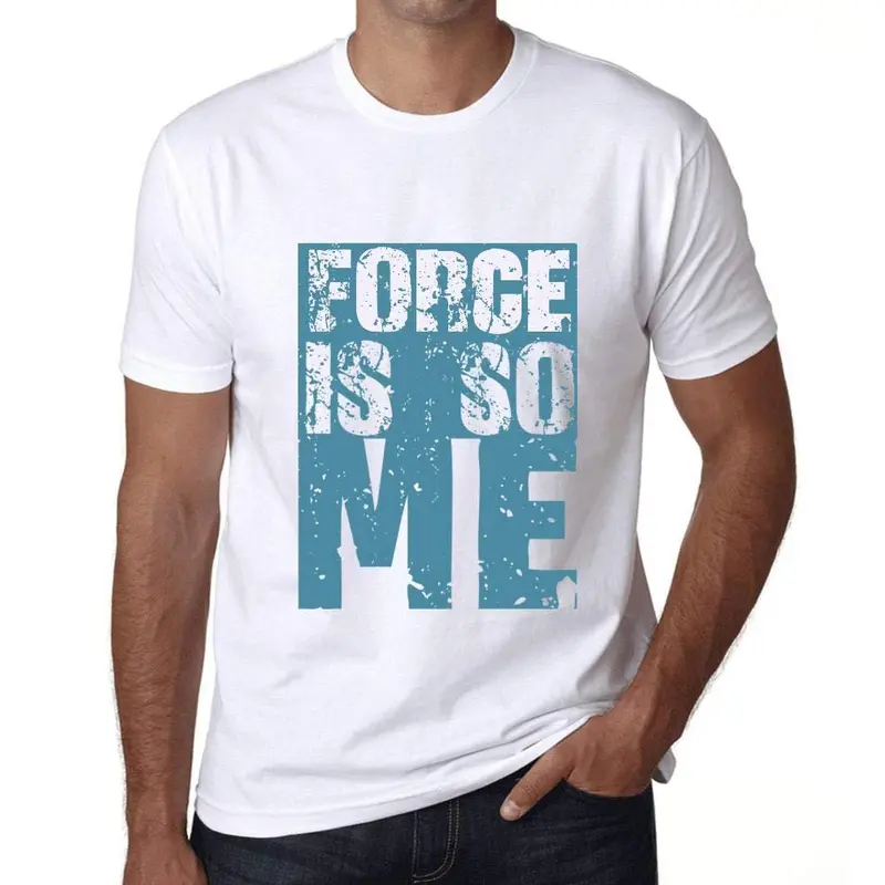 Homme T-Shirt Graphique Force Is So Me Blanc 1