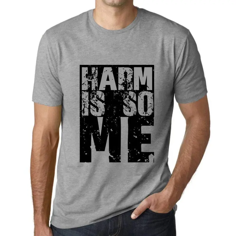 Homme T-Shirt Graphique Harm Is So Me Gris Chiné 1
