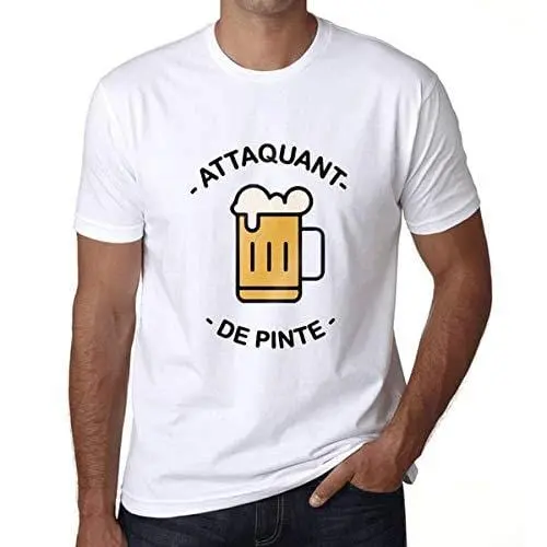 Homme T-Shirt Graphique Imprimé Vintage Tee Attaquant De Pinte Blanc 1