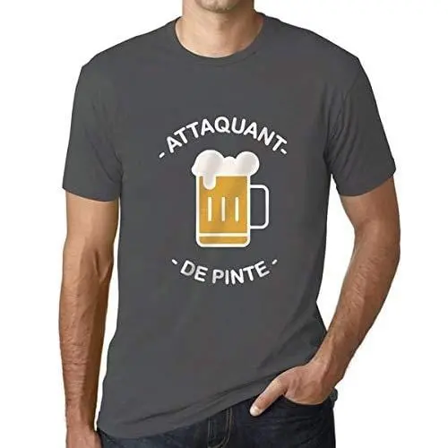 Homme T-Shirt Graphique Imprimé Vintage Tee Attaquant De Pinte Gris Souris 1