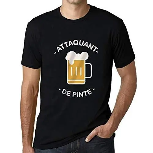 Homme T-Shirt Graphique Imprimé Vintage Tee Attaquant De Pinte Noir Profond 1