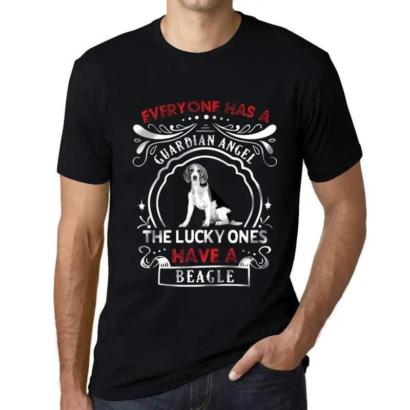Homme T-Shirt Graphique Imprimé Vintage Tee Beagle Dog Noir Profond 1