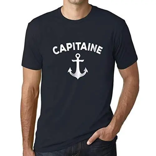Homme T-Shirt Graphique Imprimé Vintage Tee Capitaine Marine 1