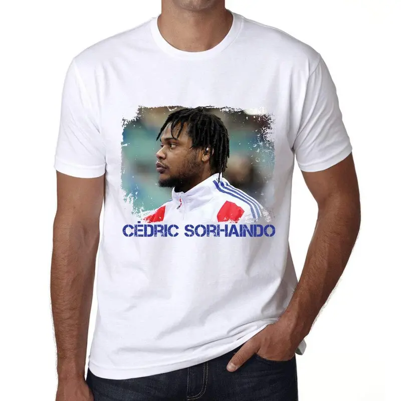 Homme T-Shirt Graphique Imprimé Vintage Tee Cédric Sorhaindo Blanc 1