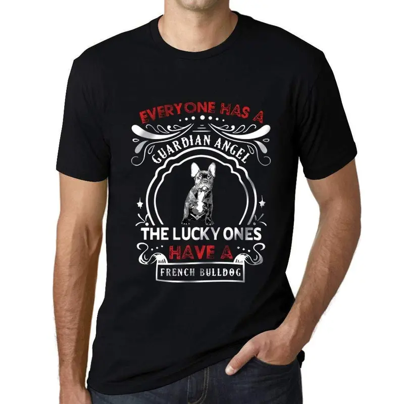 Homme T-Shirt Graphique Imprimé Vintage Tee French Bulldog Dog Noir Profond 1