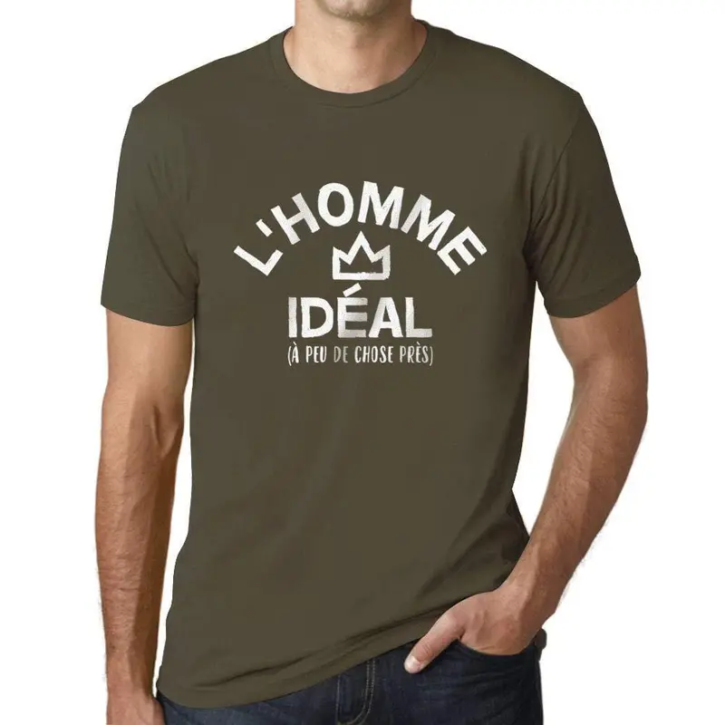 Homme T-Shirt Graphique Imprimé Vintage Tee L'homme Idéal Army 1